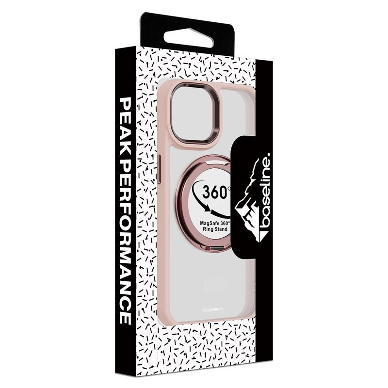 baseline RingRound 360° Kickstand Case w/ MagSafe for Apple iPhone 15 - PinkMyBat Pro