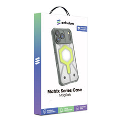 echelon Matrix Series MagSafe Case for Apple iPhone 18 Pro / 17 Pro - Grey + Green