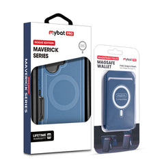 MyBat Pro Maverick Series Rogue Edition MagSafe Case + MagStash Wallet Folio for Apple iPhone 17 - Blue