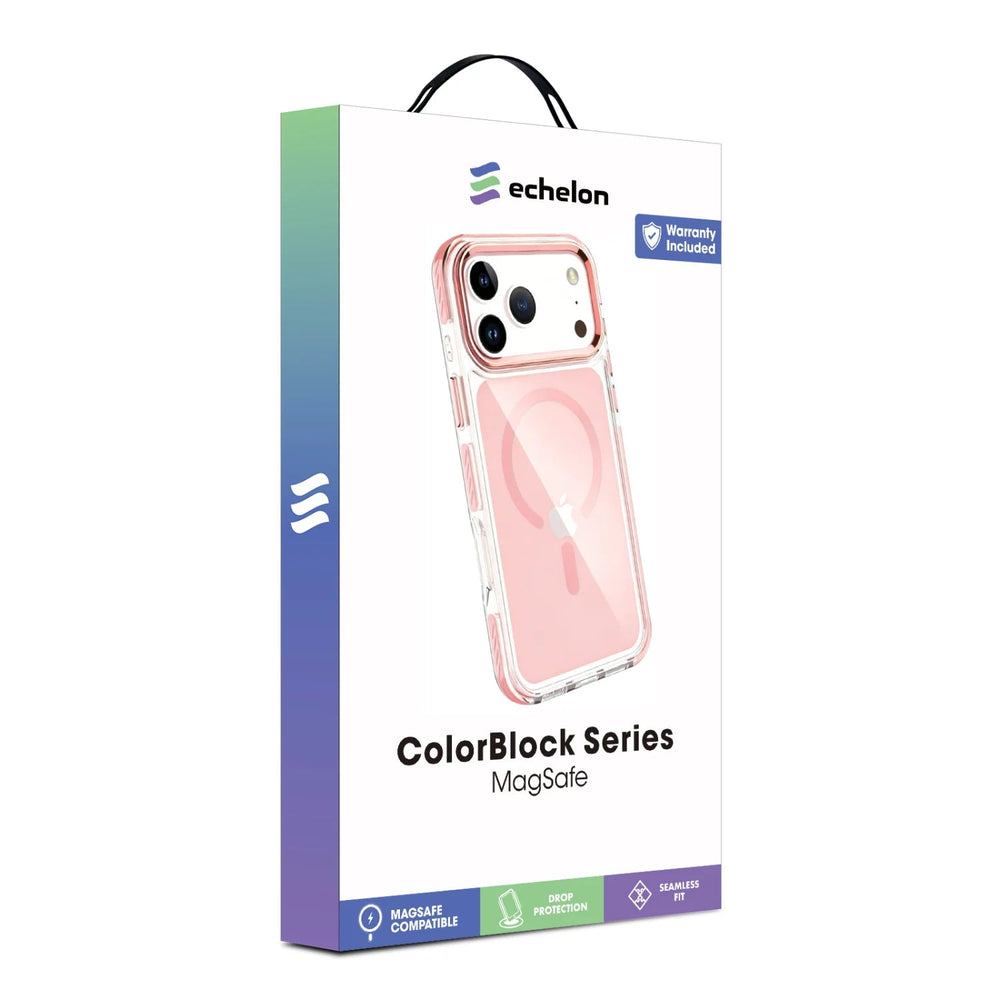 echelon ColorBlock Series MagSafe Case for Apple iPhone 18 Pro Max / 17 Pro Max - Pinkechelon