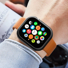 echelon Fusion Protector Case (with Tempered Glass Screen Protector) for Apple Watch Series 7 41mm - Electroplated BlackMyBat Pro