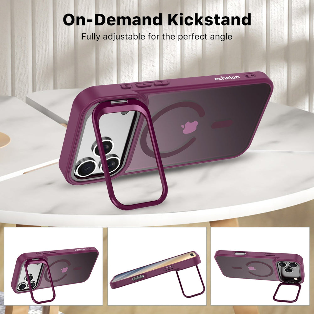 echelon InFrame MagSafe Case with Kickstand for Apple iPhone 18 Pro Max / 17 Pro Max - Burgundyechelon