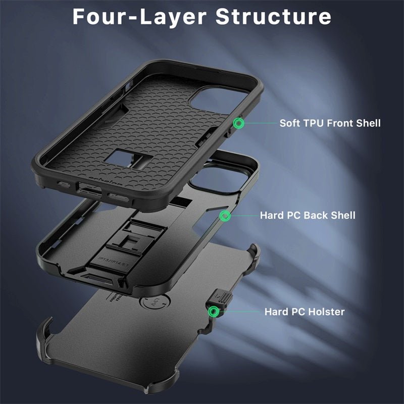 echelon Reflex Series Case with Holster for Apple iPhone 15 (6.1) - Reflex BlueMyBat Pro