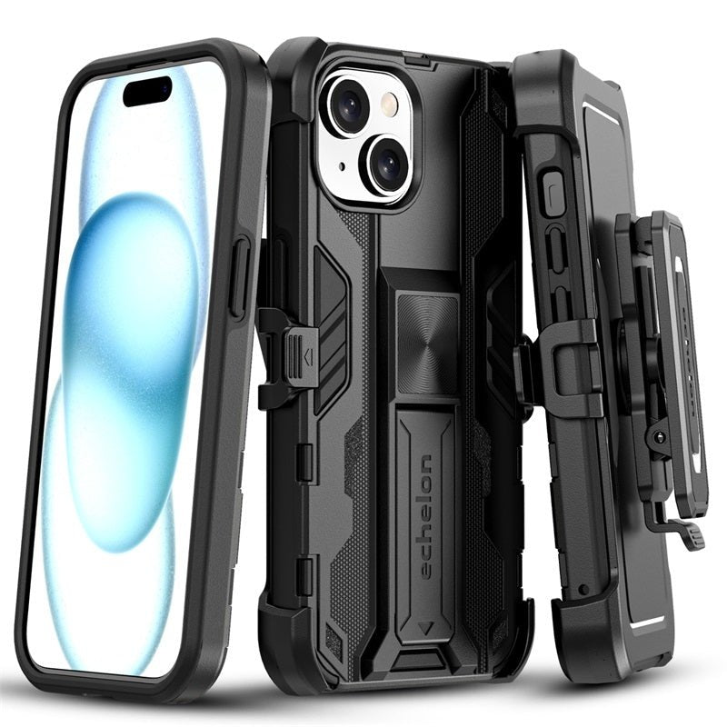echelon Reflex Series Case with Holster for Apple iPhone 15 (6.1) - Reflex BlueMyBat Pro