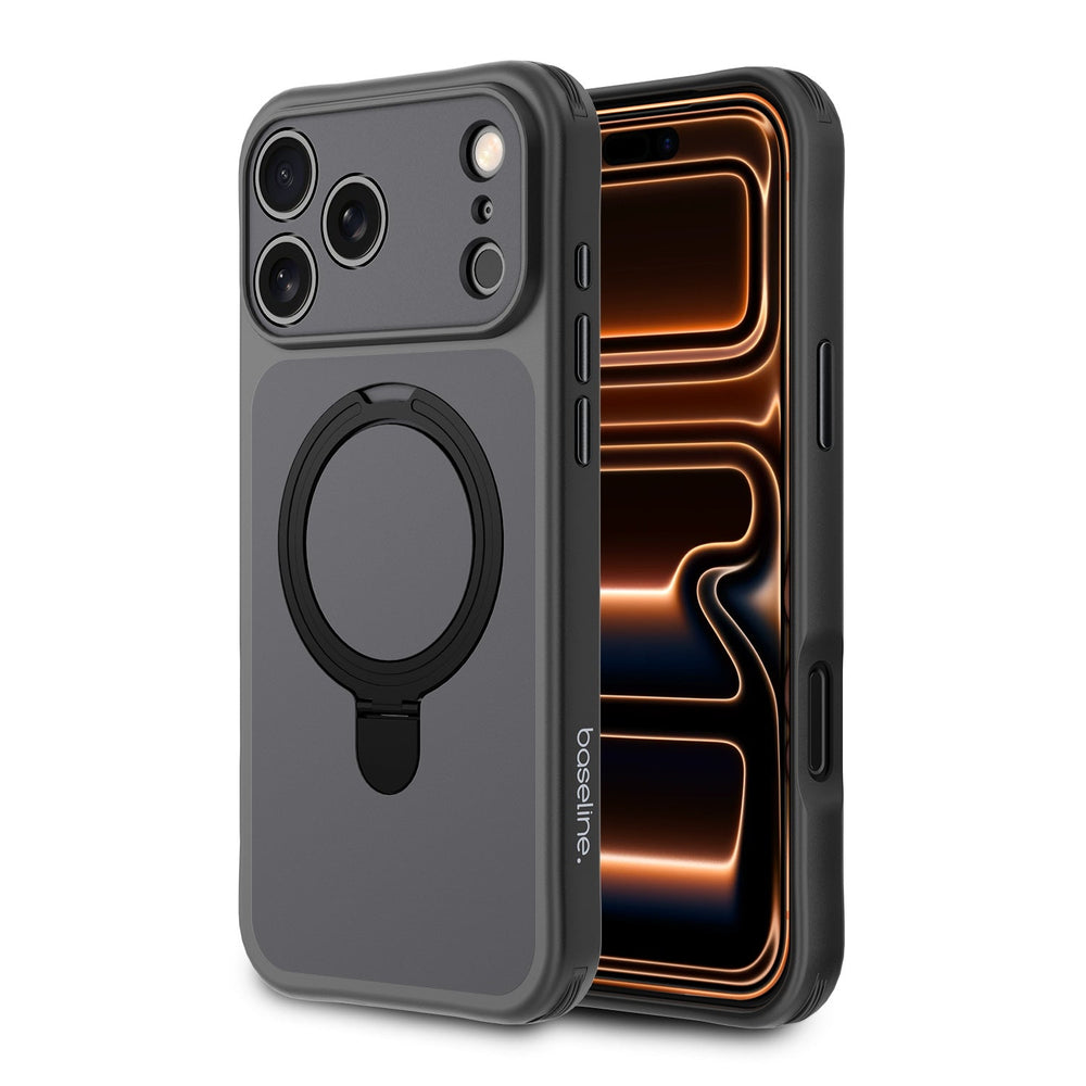 baseline TouchTone Series Kickstand Ring MagSafe Case for Apple iPhone 18 Pro / 17 Pro - Black