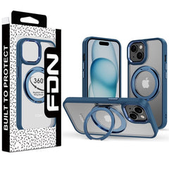 FDN RingRound 360° Kickstand Case w/ MagSafe for Apple iPhone 15 (6.1) - PinkMyBat Pro