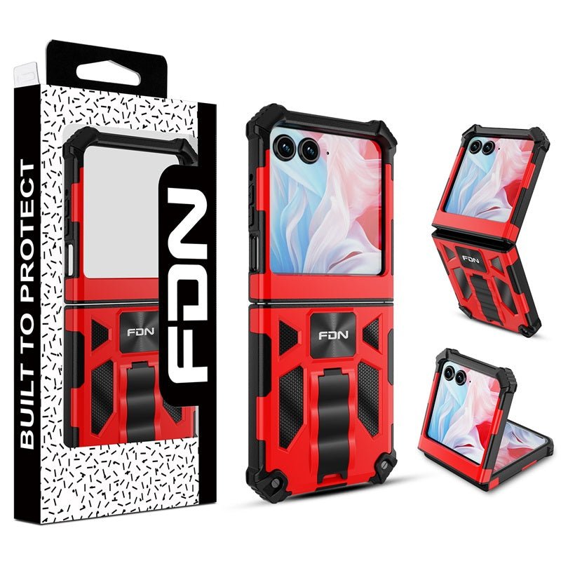 FDN Sturdy Hybrid Protector Cover (with Stand) for Motorola razr (2024)razr (2024)