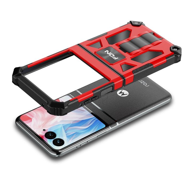 FDN Sturdy Hybrid Protector Cover (with Stand) for Motorola razr (2024)razr (2024)