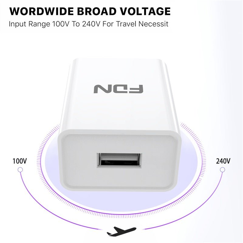 FDN USB Charger (12W) - WhiteMyBat Pro
