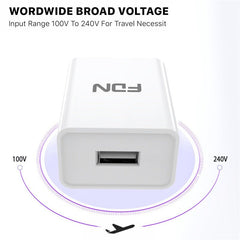 FDN USB Charger (12W) - WhiteMyBat Pro