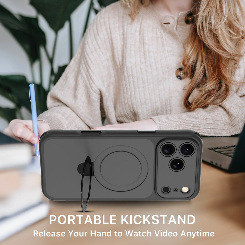 baseline TouchTone Series Kickstand Ring MagSafe Case for Apple iPhone 18 Pro Max / 17 Pro Max - Black