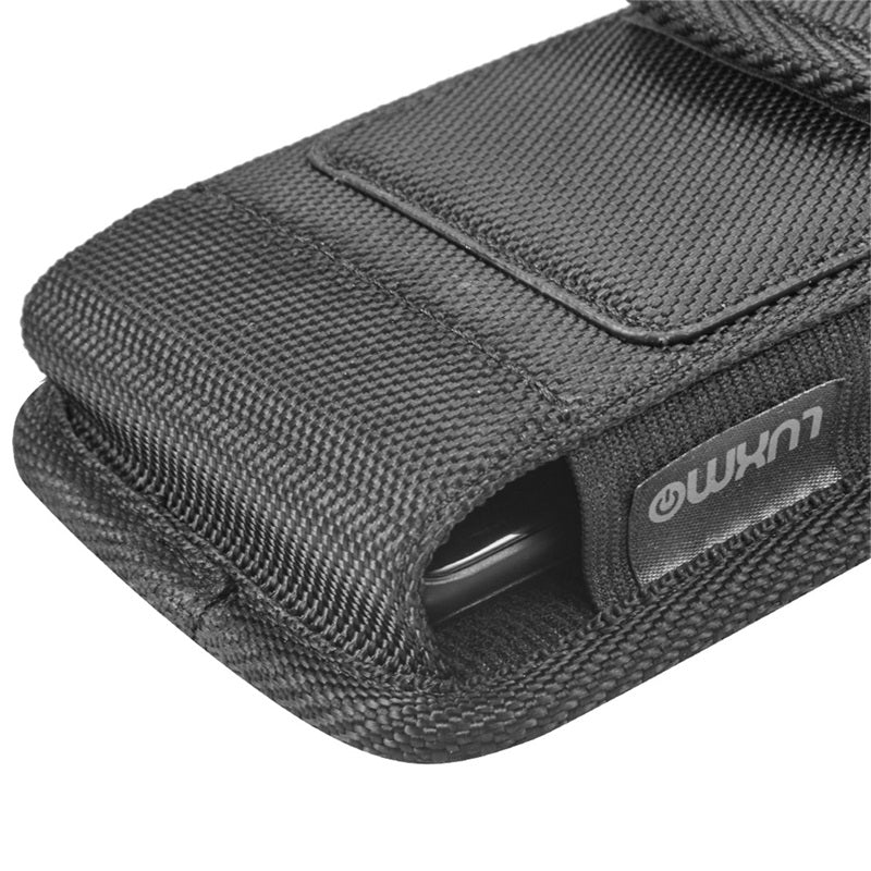LUXMO Extra Large Vertical Horizontal Nylon Pouch - Black