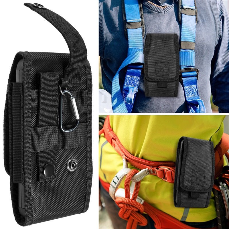 LUXMO Extra Large Vertical Universal Nylon Pouch w/ Card Slot - Black