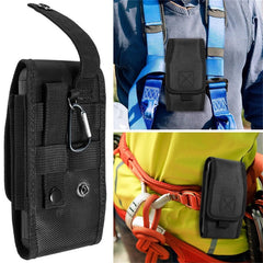 LUXMO Extra Large Vertical Universal Nylon Pouch w/ Card Slot - Black