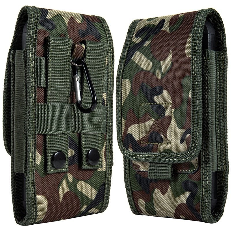 LUXMO Extra Large Vertical Universal Nylon Pouch w/ Card Slot - Camo