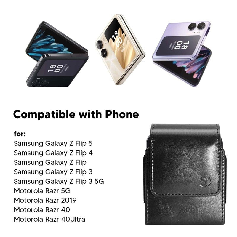 LUXMO Extra Small Vertical Universal Leather PouchMyBat Pro