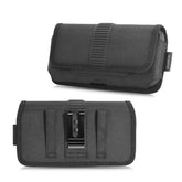 LUXMO Large Horizontal Universal Nylon Pouch w/ Credit Card Slot - Black