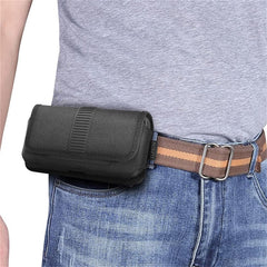 LUXMO Large Horizontal Universal Nylon Pouch w/ Credit Card Slot - Black