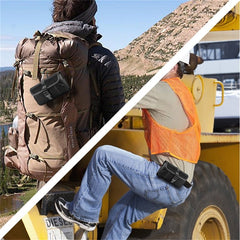 LUXMO Large Horizontal Universal Nylon Pouch w/ Large Front Zipper Compartment - Black