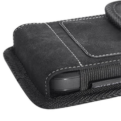 LUXMO Large Horizontal Universal Pouch w/ Dual Card Slots - Black Denim Fabric (Retail Packaging)MyBat Pro