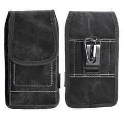 LUXMO Large Horizontal Universal Pouch w/ Dual Card Slots - Black Denim Fabric (Retail Packaging)MyBat Pro