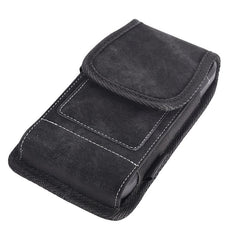 LUXMO Large Horizontal Universal Pouch w/ Dual Card Slots - Black Denim Fabric (Retail Packaging)MyBat Pro