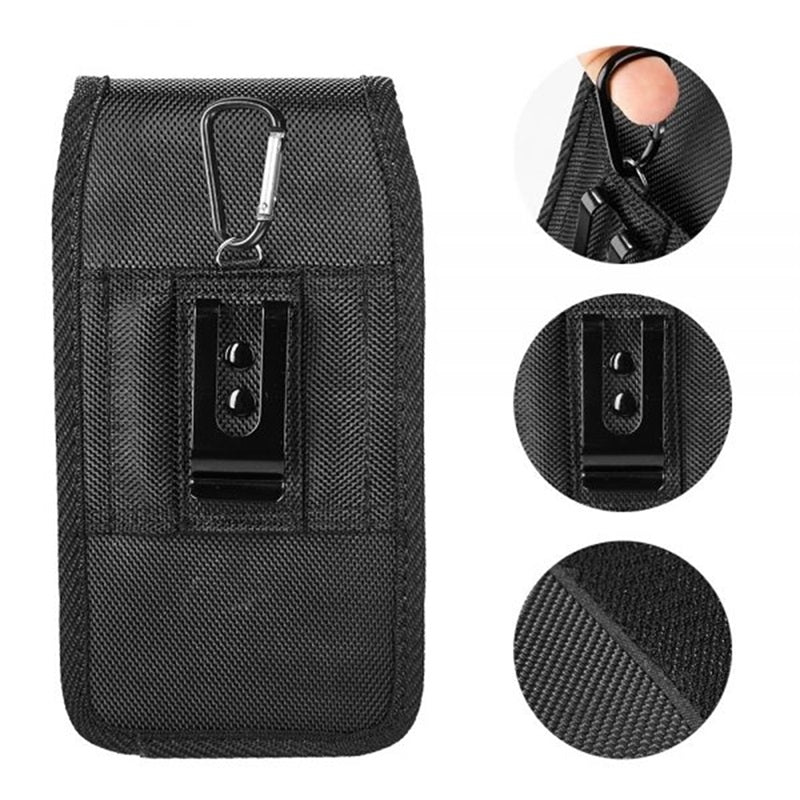 LUXMO Medium Vertical Universal Nylon Pouch - Black (Retail Packaging)MyBat Pro