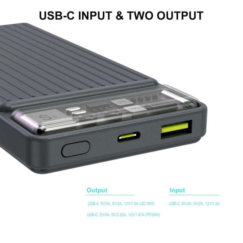 MyBat 10000mAh Power Delivery Power Bank (18W) for - BlackMyBat Pro