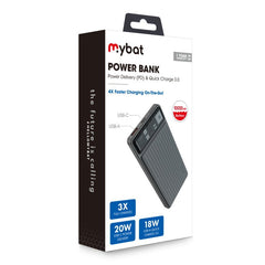 MyBat 10000mAh Power Delivery Power Bank (18W) for - BlackMyBat Pro