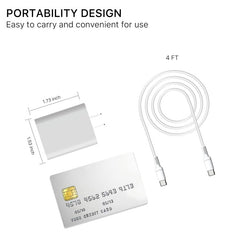 MyBat 2 - in - 1 22W Travel Charger with 4ft USB - C to USB - C Cable - WhiteMyBat Pro