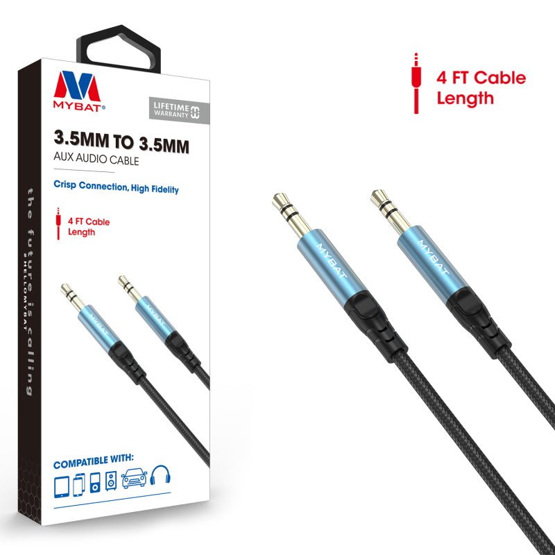 MyBat 3.5mm Male to 3.5mm Male Audio Cable (L=4 FT) - BlackMyBat Pro