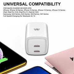 MyBat 35W GaN Dual USB - C Charger - WhiteMyBat Pro