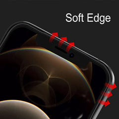 MyBat 3D Carbon Fiber Full Coverage Soft Edge Tempered Glass Screen Protector for Apple iPhone 12 Pro Max (6.7) - BlackMyBat Pro