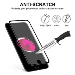 MyBat 3D Carbon Fiber Full Coverage Soft Edge Tempered Glass Screen Protector for Apple iPhone 8 Plus/7 Plus / 6s Plus/6 Plus - BlackMyBat Pro