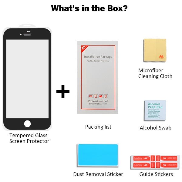 MyBat 3D Curved Edge Full Coverage Tempered Glass Screen Protector (Cellular Dust Prevention For Receiver) for Apple iPhone 8 Plus/7 Plus - BlackMyBat Pro