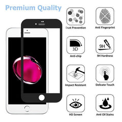 MyBat 3D Curved Edge Full Coverage Tempered Glass Screen Protector (Cellular Dust Prevention For Receiver) for Apple iPhone 8 Plus/7 Plus - BlackMyBat Pro