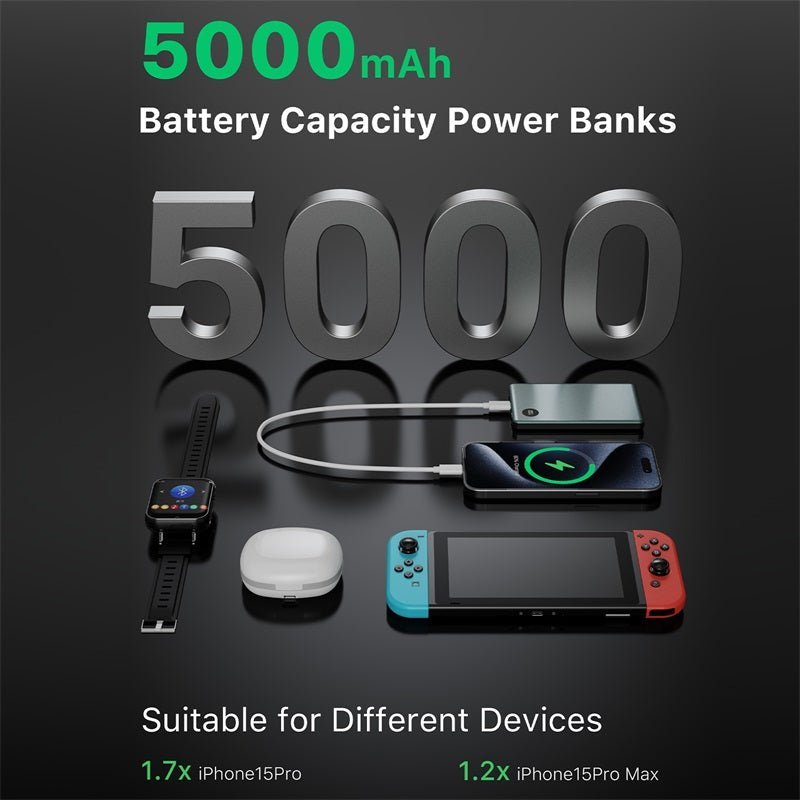 MyBat 5,000mAh Snap + Go Sleek Magnetic Wireless Power BankMyBat