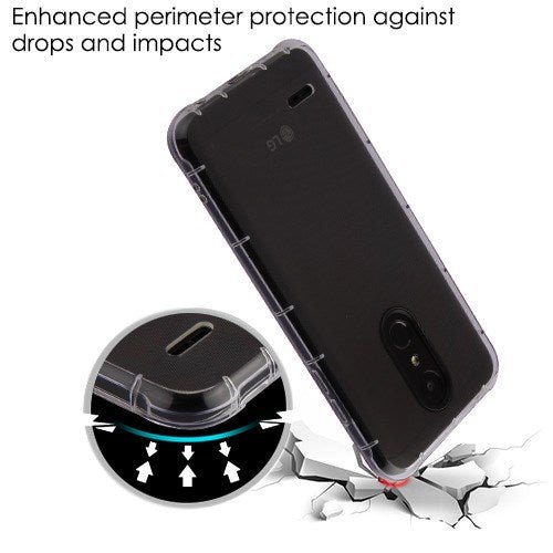 MyBat Corner Guard Candy Skin Cover for Lg Phoenix Plus/K30 / Harmony 2 - Transparent Clear