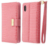 MyBat Crocodile - EmbossedMyJacket Wallet for Apple iPhone XS Max - Pink