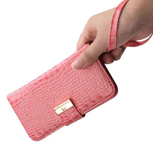 MyBat Crocodile - EmbossedMyJacket Wallet for Apple iPhone XS Max - Pink