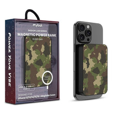 MyBat Design Lab 10000mAh Magnetic Wireless Power Bank - Black - Army Camouflage