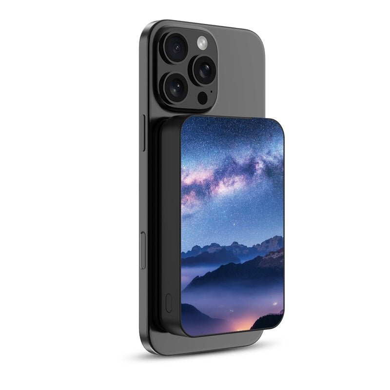 MyBat Design Lab 10000mAh Magnetic Wireless Power Bank - Black - Celestial Mountains