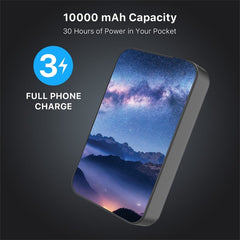 MyBat Design Lab 10000mAh Magnetic Wireless Power Bank - Black - Celestial Mountains