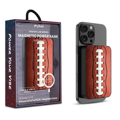 MyBat Design Lab 10000mAh Magnetic Wireless Power Bank - Black - Football