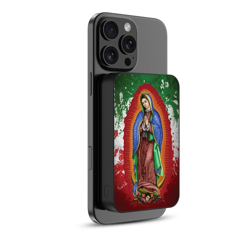 MyBat Design Lab 10000mAh Magnetic Wireless Power Bank - Black - Guadalupe Virgin Mary