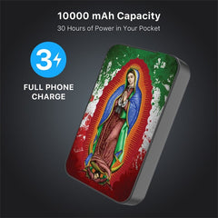 MyBat Design Lab 10000mAh Magnetic Wireless Power Bank - Black - Guadalupe Virgin Mary