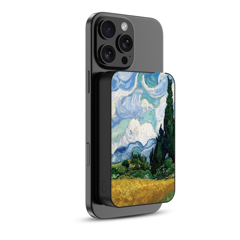 MyBat Design Lab 10000mAh Magnetic Wireless Power Bank - Black - Impressionist Painting