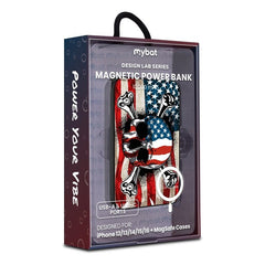 MyBat Design Lab 10000mAh Magnetic Wireless Power Bank - Black - Land of the Free