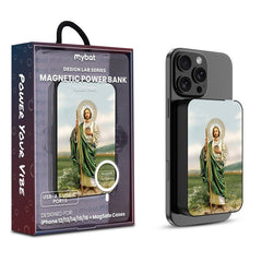 MyBat Design Lab 10000mAh Magnetic Wireless Power Bank - Black - Saint Judas