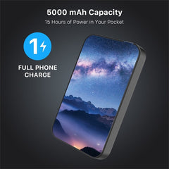 MyBat Design Lab 5000mAh Magnetic Wireless Power Bank - Black - Celestial Mountains
